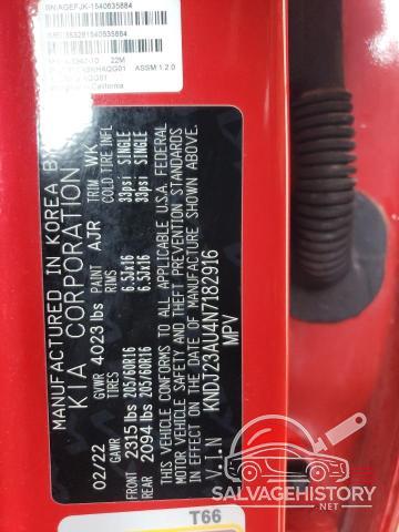 KNDJ23AU4N7182916 2022 KIA SOUL photo no. 12