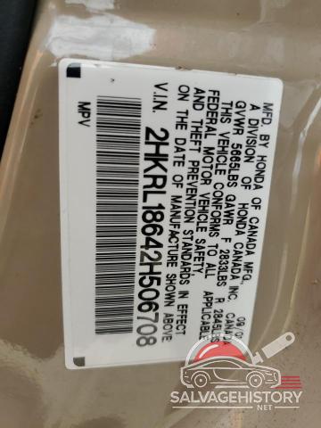 2HKRL18642H506708 2002 HONDA All Models photo no. 13