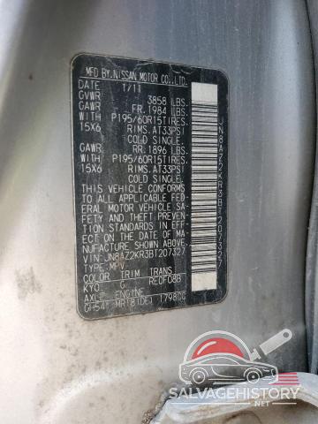 JN8AZ2KR3BT207327 2011 NISSAN CUBE photo no. 13
