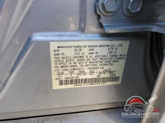 1N4AL21E88N542257 2008 NISSAN ALTIMA photo no. 12