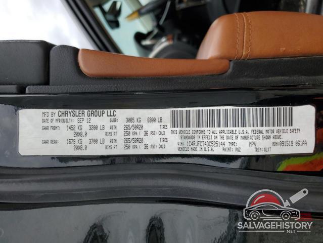 1C4RJFCT4DC525144 2013 JEEP GRAND CHER photo no. 12