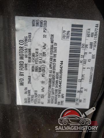 1FMEU64EX6UB64744 2006 FORD EXPLORER photo no. 13