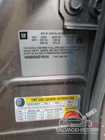 1G4GD5E32CF159134 2012 BUICK LACROSSE photo no. 12