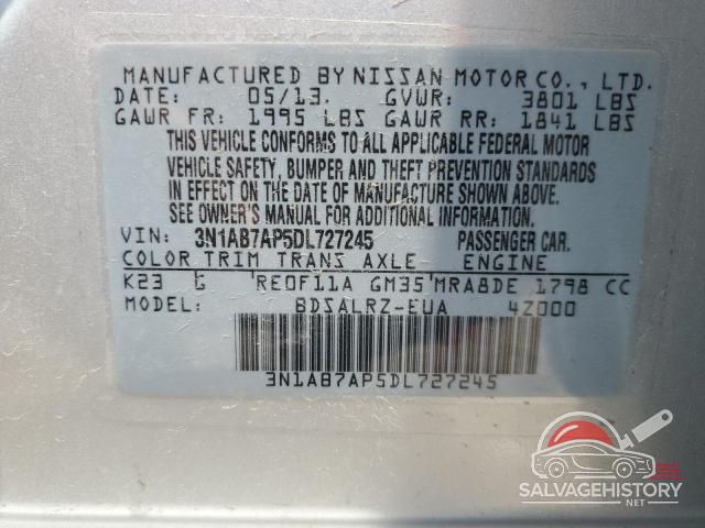 3N1AB7AP5DL727245 2013 NISSAN SENTRA photo no. 13