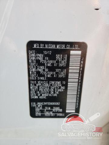 JN8AE2KP2D9065062 2013 NISSAN QUEST photo no. 13