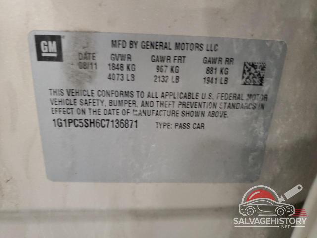 1G1PC5SH6C7136871 2012 CHEVROLET CRUZE photo no. 12