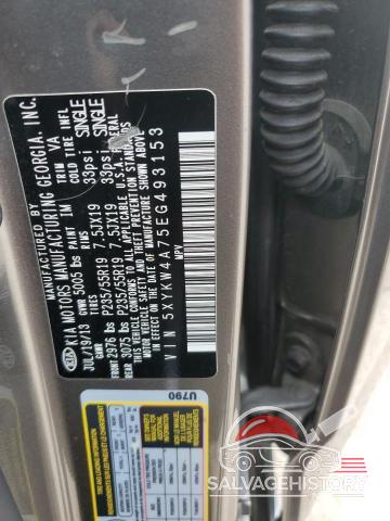 5XYKW4A75EG493153 2014 KIA SORENTO photo no. 13