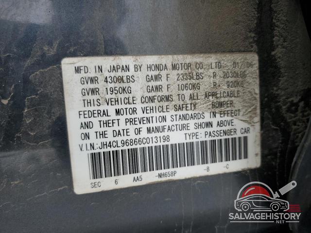 JH4CL96866C013198 2006 ACURA TSX photo no. 12