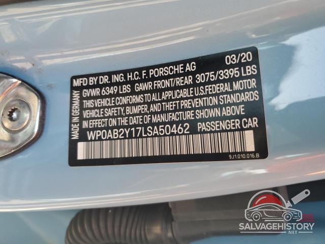 WP0AB2Y17LSA50462 2020 PORSCHE TAYCAN photo no. 12