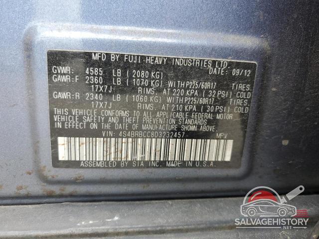 4S4BRBCC8D3232457 2013 SUBARU OUTBACK photo no. 12