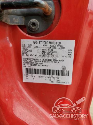 1FTSX21518EC06999 2008 FORD F250 photo no. 12