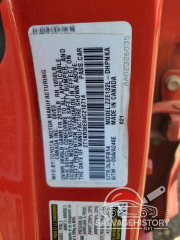 2T1KR38E84C210714 2004 TOYOTA COROLLA photo no. 13