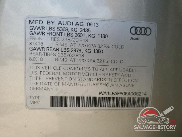 WA1LFAFP0EA008214 2014 AUDI Q5 photo no. 12