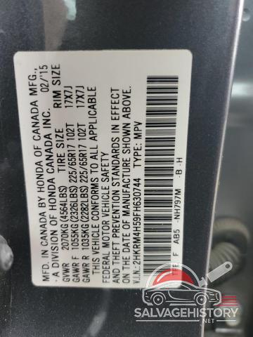 2HKRM4H59FH630744 2015 HONDA CRV photo no. 14