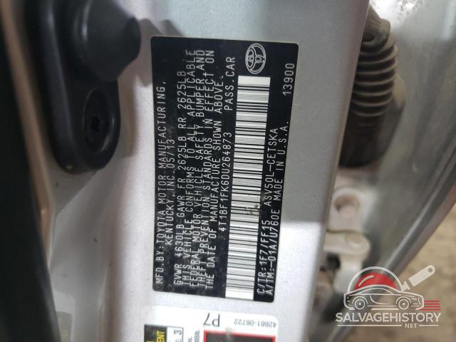 4T1BF1FK6DU264873 2013 TOYOTA CAMRY photo no. 12