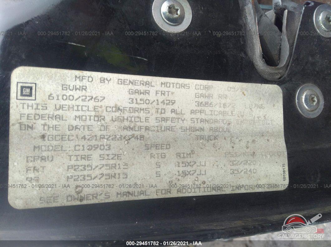1GCEC14Z1RZ234748 1994 CHEVROLET GMT-400 photo no. 9