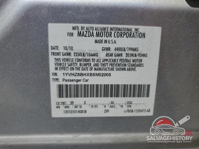 1YVHZ8BHXB5M02005 2011 MAZDA 6 photo no. 12