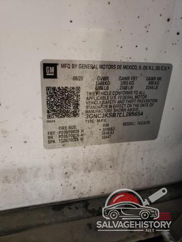 3GNCJKSB7LL285654 2020 CHEVROLET TRAX photo no. 12