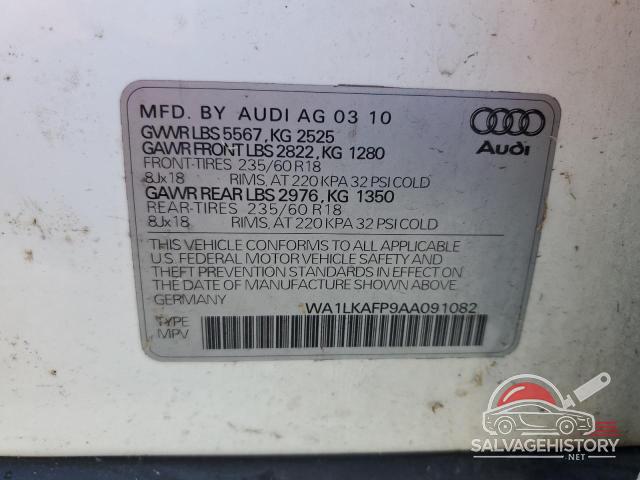 WA1LKAFP9AA091082 2010 AUDI Q5 PREMIUM photo no. 14