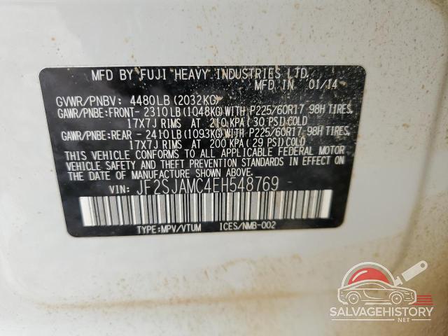 JF2SJAMC4EH548769 2014 SUBARU FORESTER photo no. 13