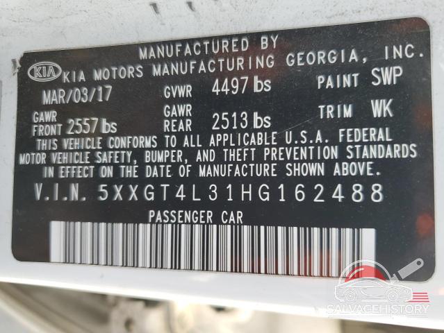 5XXGT4L31HG162488 2017 KIA OPTIMA photo no. 13