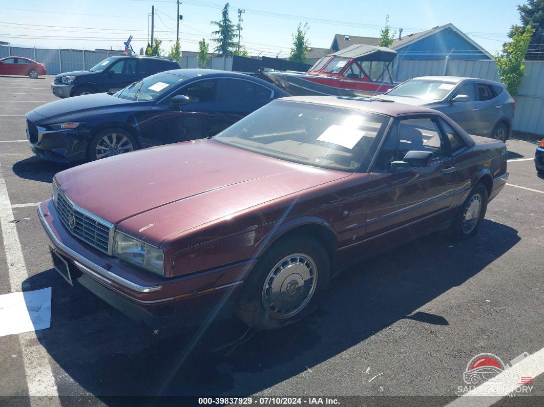 1G6VR3177HU101178 1987 CADILLAC ALLANTE photo no. 2