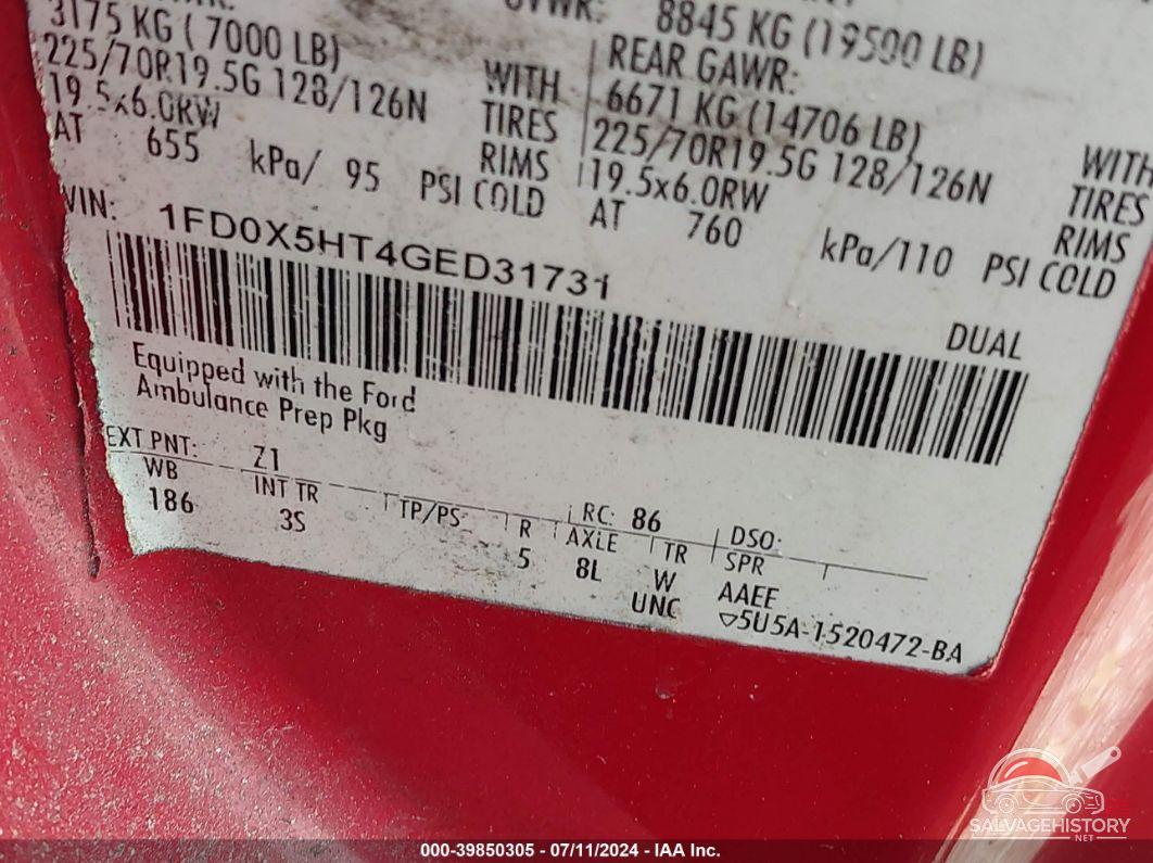 1FD0X5HT4GED31731 2016 FORD F-550 CHASSIS photo no. 8