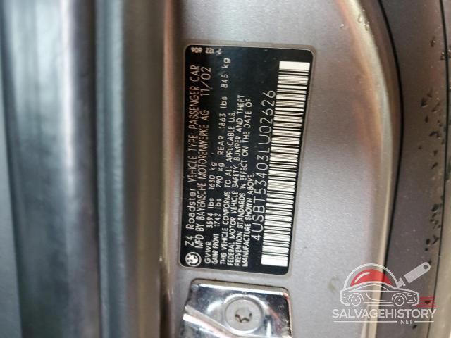 4USBT53403LU02626 2003 BMW Z4 photo no. 13