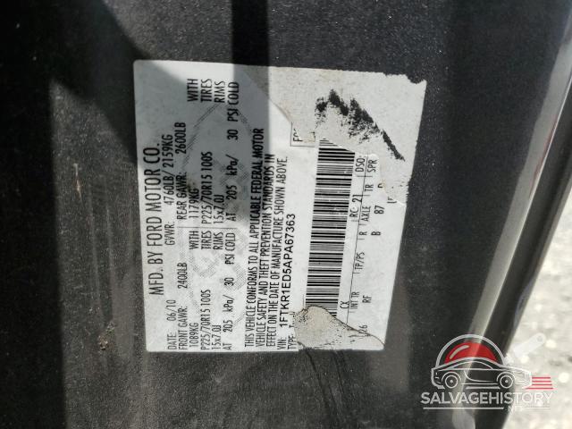 1FTKR1ED5APA67363 2010 FORD RANGER photo no. 12
