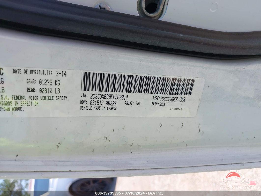 2C3CDXBG9EH260814 2014 DODGE CHARGER photo no. 9