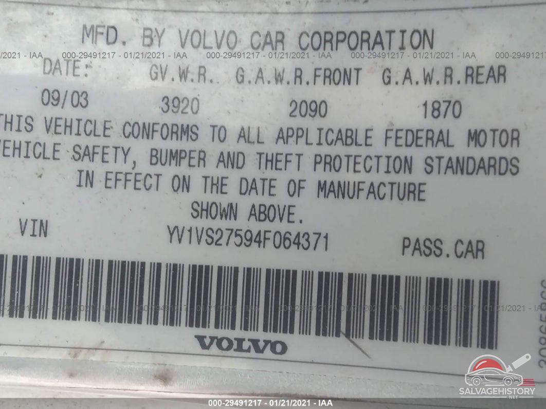YV1VS27594F064371 2004 VOLVO S40 photo no. 9