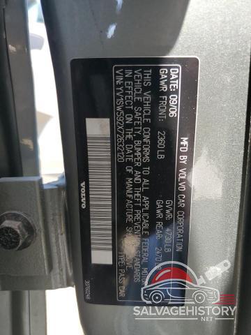YV1SW592X72632120 2007 VOLVO V70 photo no. 12