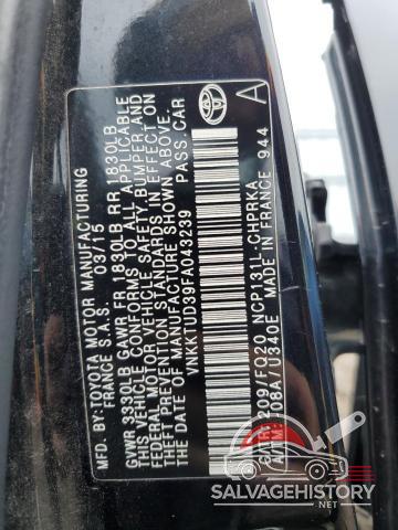 VNKKTUD39FA043239 2015 TOYOTA YARIS photo no. 12