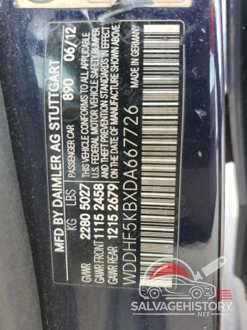 WDDHF5KBXDA667726 2013 MERCEDES-BENZ E-CLASS photo no. 12