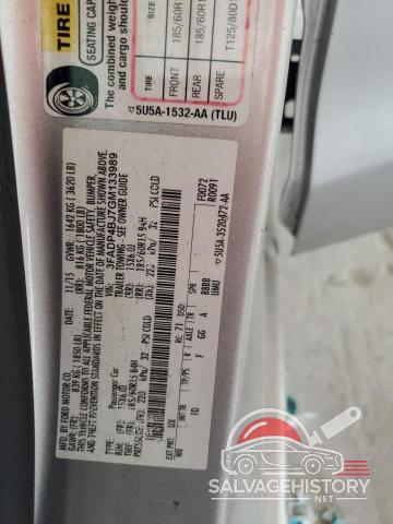 3FADP4BJ7GM133989 2016 FORD FIESTA photo no. 12