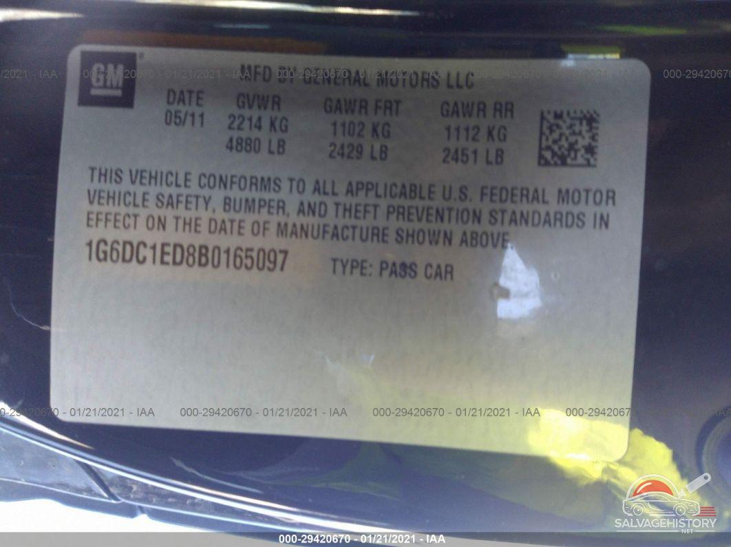 1G6DC1ED8B0165097 2011 CADILLAC CTS COUPE photo no. 9