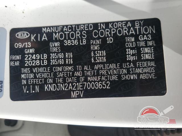 KNDJN2A21E7003652 2014 KIA SOUL photo no. 12