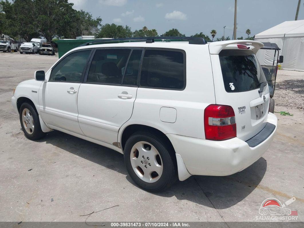 JTEDP21A150070559 2005 TOYOTA HIGHLANDER photo no. 3