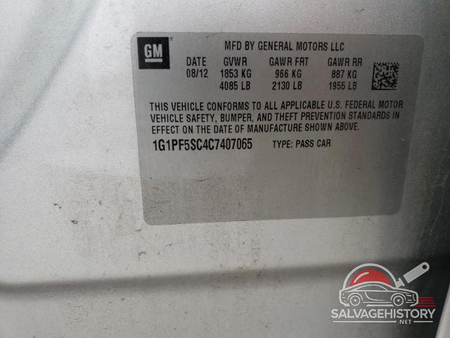 1G1PF5SC4C7407065 2012 CHEVROLET CRUZE photo no. 12