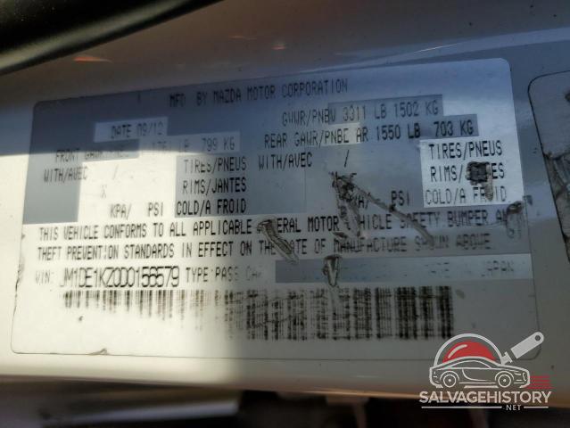 JM1DE1KZ0D0156579 2013 MAZDA 2 photo no. 12