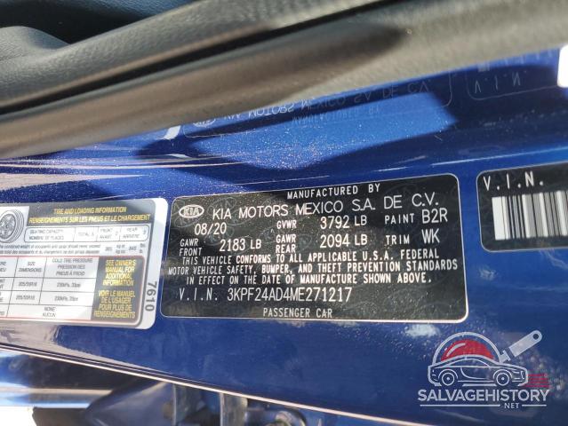 3KPF24AD4ME271217 2021 KIA FORTE photo no. 13