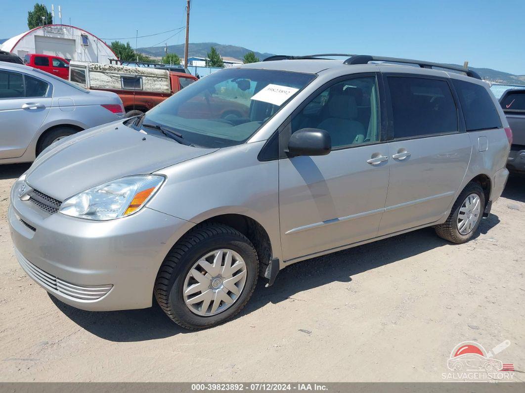 5TDZA23C95S374651 2005 TOYOTA SIENNA photo no. 2