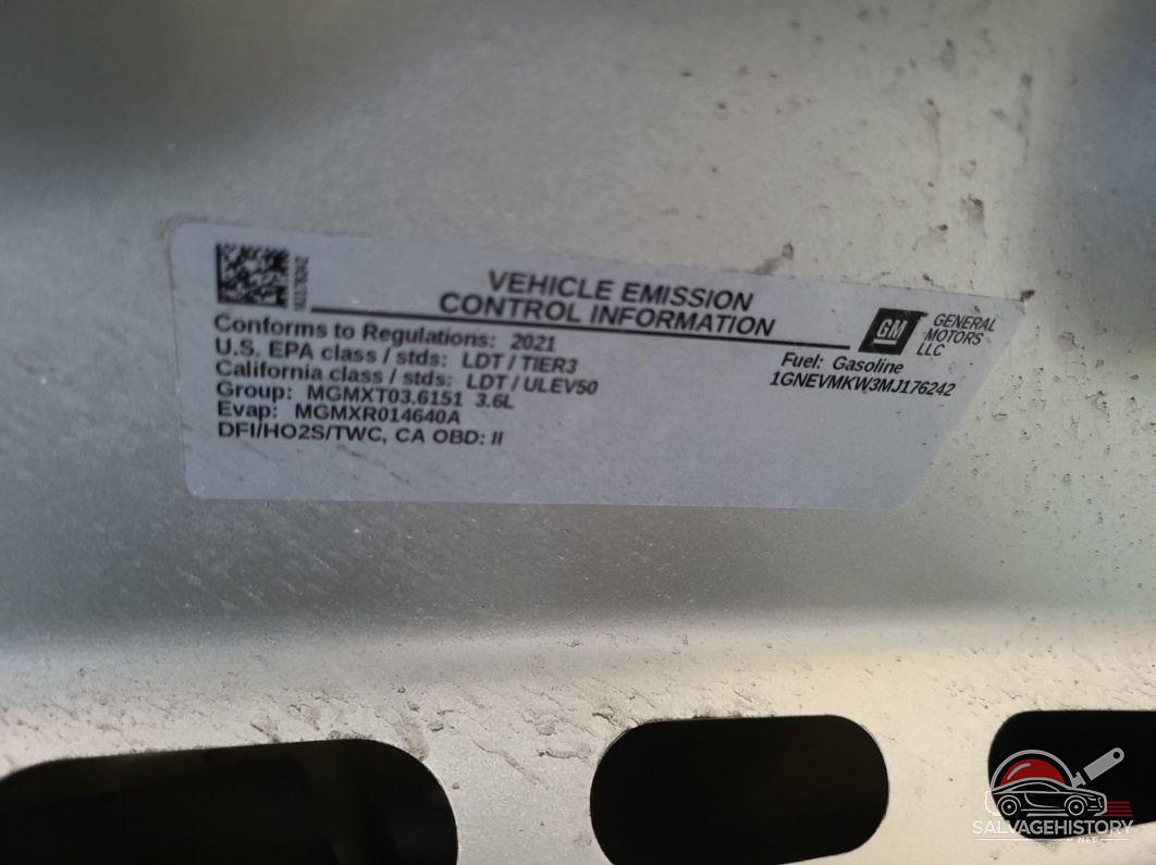 1GNEVMKW3MJ176242 2021 CHEVROLET TRAVERSE photo no. 6
