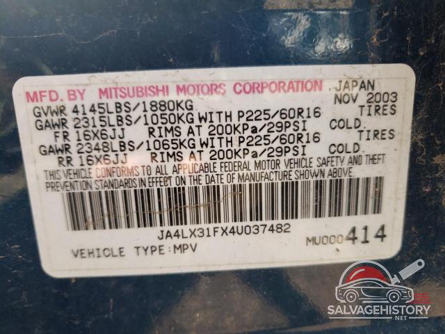 JA4LX31FX4U037482 2004 MITSUBISHI OUTLANDER photo no. 12