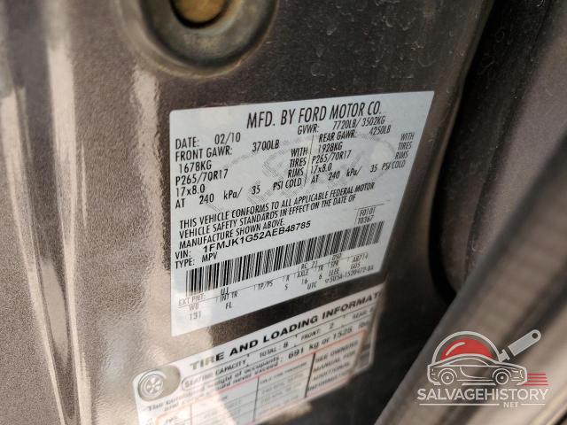 1FMJK1G52AEB48785 2010 FORD EXPEDITION photo no. 12