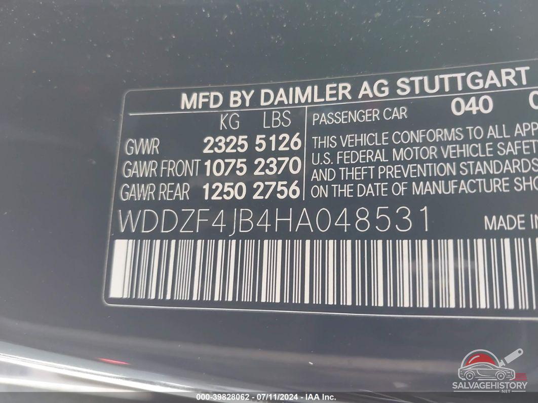 WDDZF4JB4HA048531 2017 MERCEDES-BENZ E 300 photo no. 9