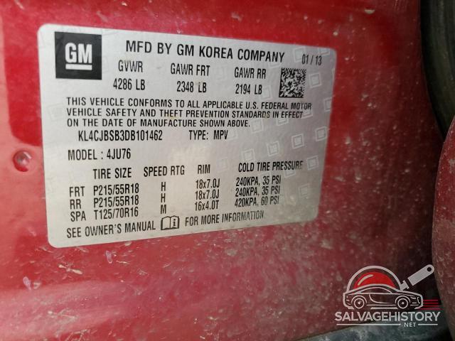 KL4CJBSB3DB101462 2013 BUICK ENCORE photo no. 13