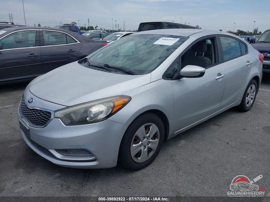 KNAFX4A62F5429472 2015 KIA FORTE photo no. 2