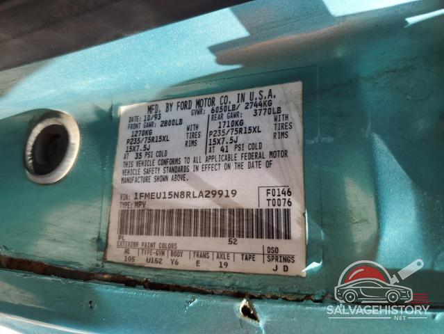 1FMEU15N8RLA29919 1994 FORD BRONCO photo no. 12