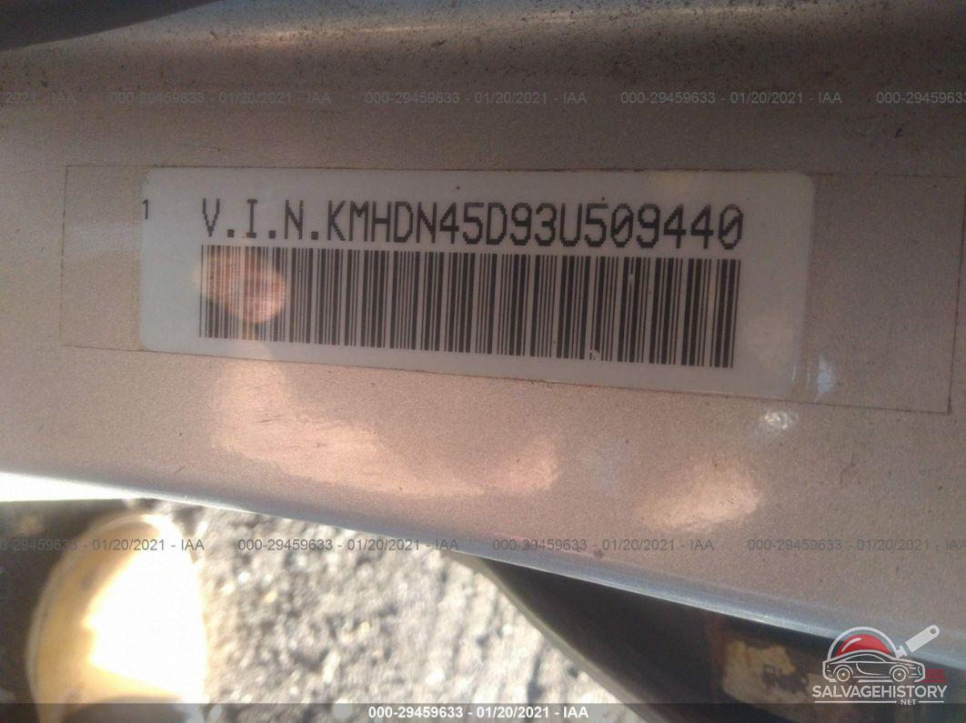KMHDN45D93U509440 2003 HYUNDAI ELANTRA photo no. 9